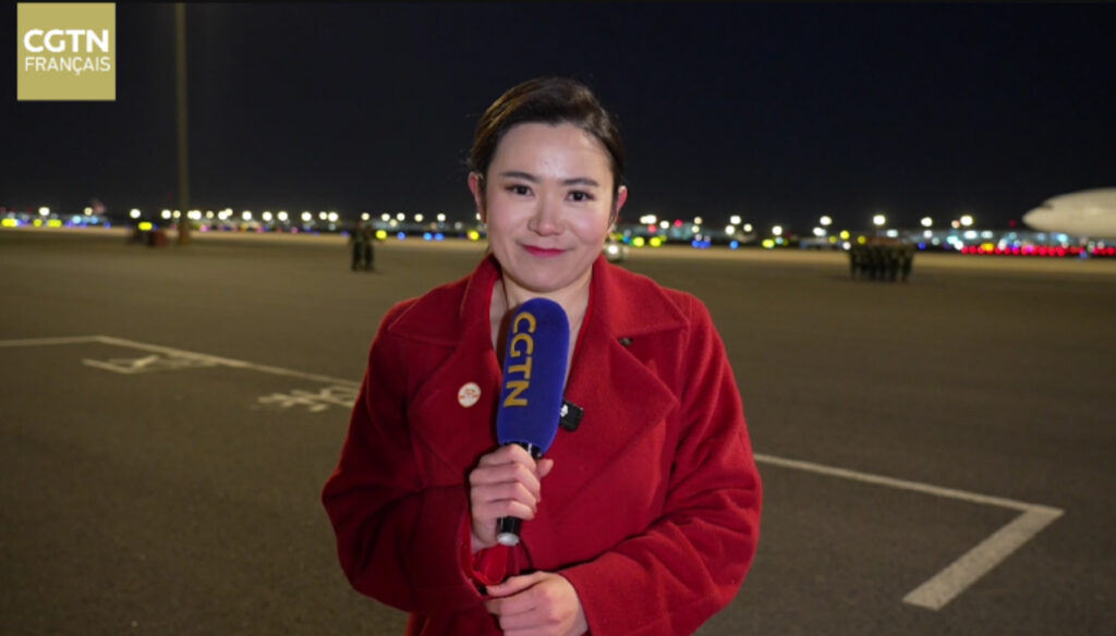 Arrivée Du Président Français Emmanuel Macron À Beijing